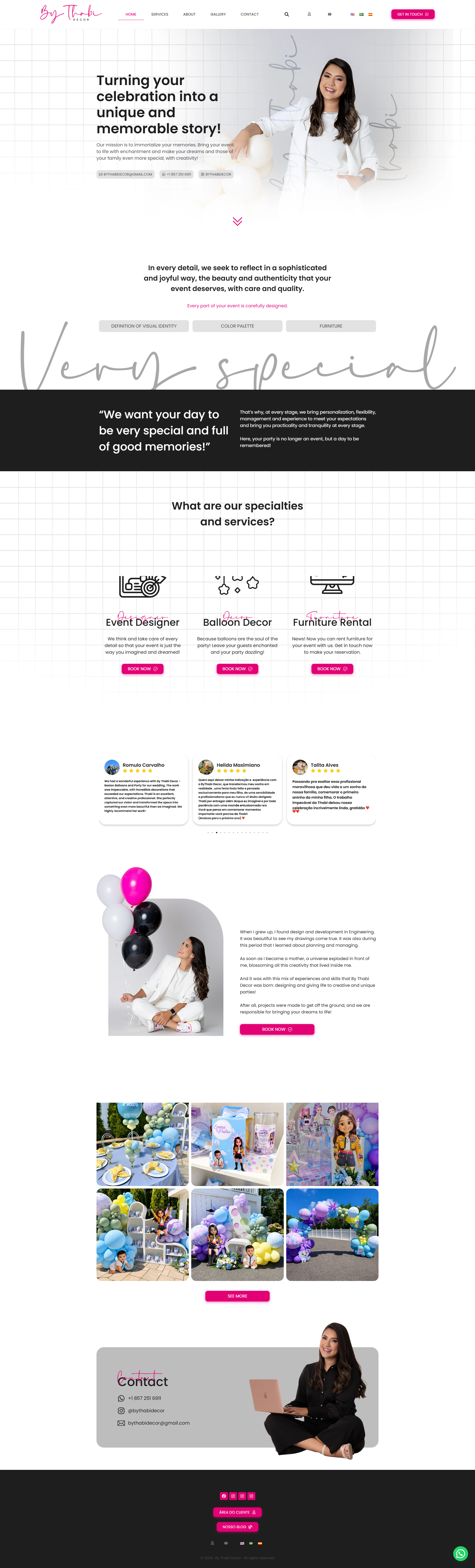 Print da landing page da By Thabi Decor